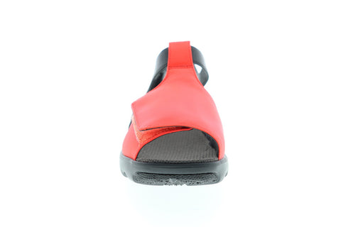 Camper Gemma K200098-003 Womens Red Leather Strap Sport Sandals Shoes