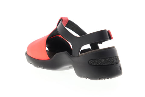 Camper Gemma K200098-003 Womens Red Leather Strap Sport Sandals Shoes