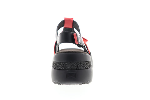 Camper Gemma K200098-003 Womens Red Leather Strap Sport Sandals Shoes