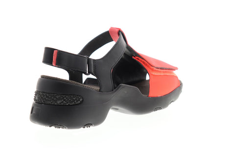 Camper Gemma K200098-003 Womens Red Leather Strap Sport Sandals Shoes