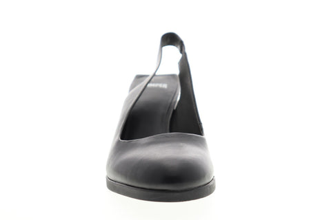 Camper Lea K200107-003 Womens Black Leather Heels Strap Pumps Shoes