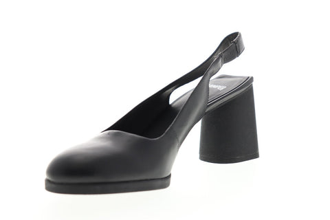 Camper Lea K200107-003 Womens Black Leather Heels Strap Pumps Shoes
