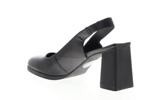 Camper Lea K200107-003 Womens Black Leather Heels Strap Pumps Shoes