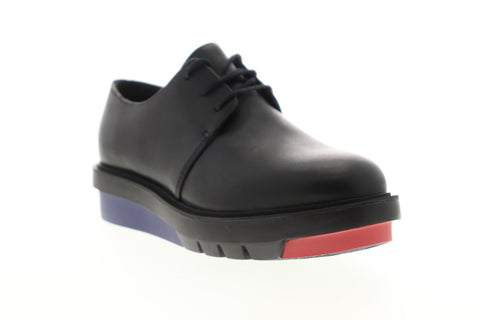 Camper Marta K200114-002 Womens Black Leather Lace Up Casual Oxfords Shoes
