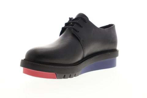 Camper Marta K200114-002 Womens Black Leather Lace Up Casual Oxfords Shoes