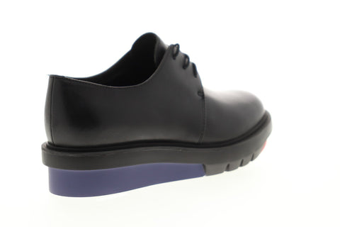 Camper Marta K200114-002 Womens Black Leather Lace Up Casual Oxfords Shoes