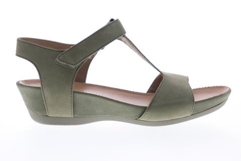 Camper Micro K200117-005 Womens Green Nubuck Strap Flip-Flops Sandals Shoes
