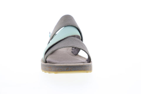 Camper PimPom K200138-004 Womens Gray Leather Strap Flip-Flops Sandals Shoes