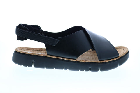 Camper Oruga Sandal K200157-002 Womens Black Leather Slingback Sandals Shoes