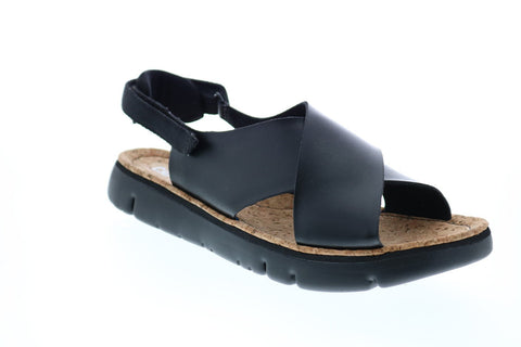 Camper Oruga Sandal K200157-002 Womens Black Leather Slingback Sandals Shoes