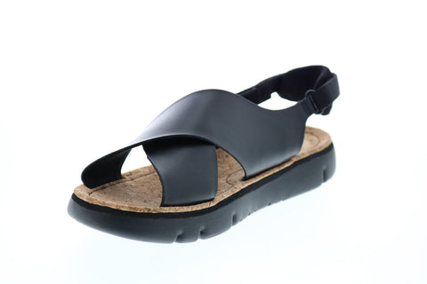Camper Oruga Sandal K200157-002 Womens Black Leather Slingback Sandals Shoes