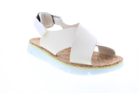 Camper Oruga K200157-013 Womens Beige Leather Strap Slingback Sandals Shoes