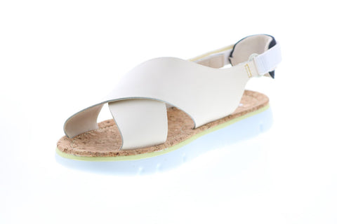 Camper Oruga K200157-013 Womens Beige Leather Strap Slingback Sandals Shoes