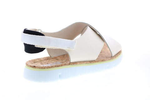 Camper Oruga K200157-013 Womens Beige Leather Strap Slingback Sandals Shoes