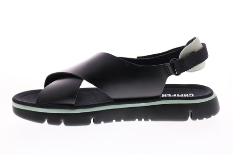 Camper Oruga K200157-014 Womens Black Leather Strap Slingback Sandals Shoes