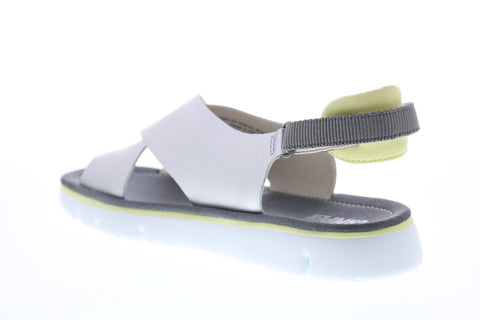 Camper Oruga K200157-018 Womens Silver Leather Slingback Sandals Shoes
