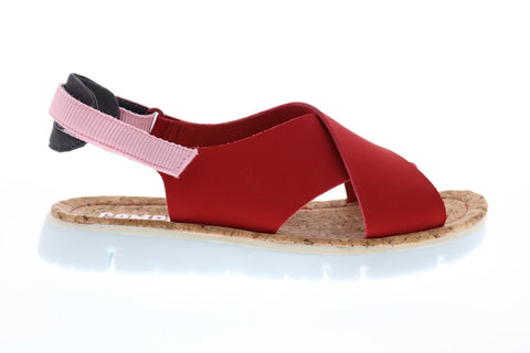 Camper Oruga Sandal K200157-027 Womens Red Leather Slingback Sandals Shoes