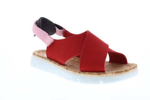 Camper Oruga Sandal K200157-027 Womens Red Leather Slingback Sandals Shoes