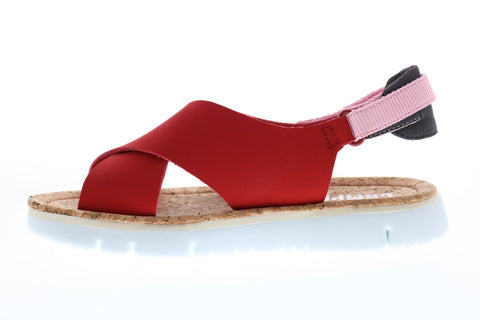Camper Oruga Sandal K200157-027 Womens Red Leather Slingback Sandals Shoes