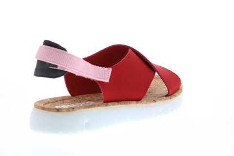 Camper Oruga Sandal K200157-027 Womens Red Leather Slingback Sandals Shoes