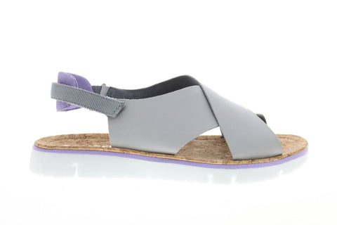 Camper Oruga Sandal K200157-029 Womens Gray Leather Slingback Sandals Shoes
