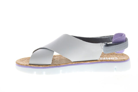 Camper Oruga Sandal K200157-029 Womens Gray Leather Slingback Sandals Shoes