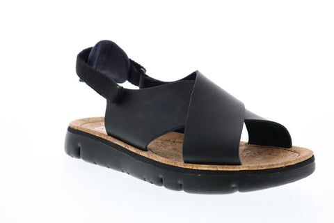 Camper Oruga Sandal K200157-030 Womens Black Leather Slingback Sandals Shoes
