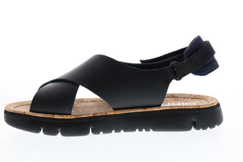 Camper Oruga Sandal K200157-030 Womens Black Leather Slingback Sandals Shoes
