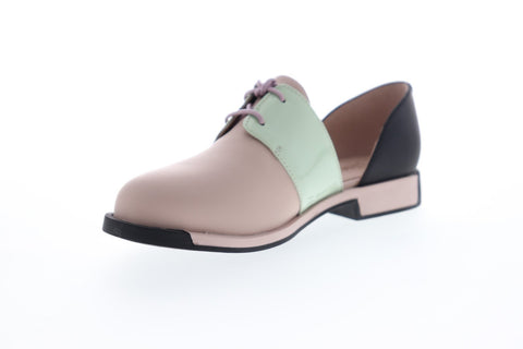 Camper Bowie K200202-004 Womens Beige Nubuck Casual Lace Up Oxfords Shoes