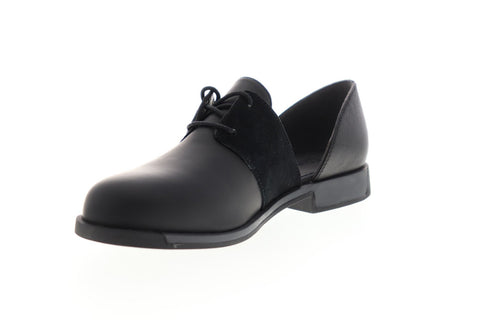 Camper Bowie K200202-005 Womens Black Nubuck Casual Lace Up Oxfords Shoes