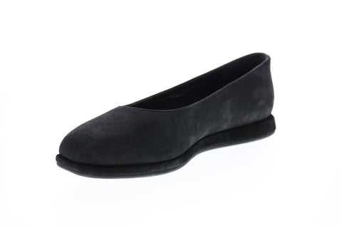 Camper Fidelia K200222-001 Womens Black Suede Slip On Flats Ballet Shoes
