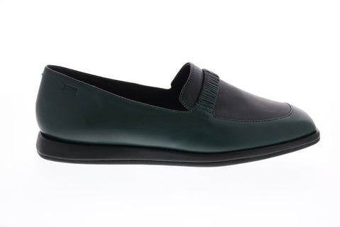 Camper TWS K200227-001 Womens Green Leather Loafers & Slip Ons Boat Shoes