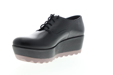 Camper Laika K200289-001 Womens Black Leather Lace Up Casual Dress Boots Shoes
