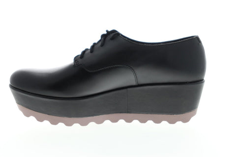 Camper Laika K200289-001 Womens Black Leather Lace Up Casual Dress Boots Shoes