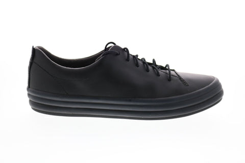 Camper Hoops K200298-010 Womens Black Leather Lace Up Euro Sneakers Shoes