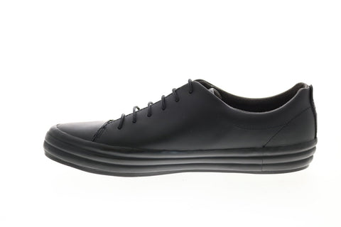 Camper Hoops K200298-026 Womens Black Leather Lace Up Euro Sneakers Shoes