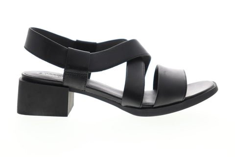 Camper Kobo K200328-003 Womens Black Leather Strap Flip-Flops Sandals Shoes