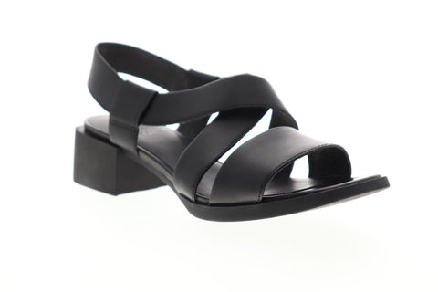 Camper Kobo K200328-003 Womens Black Leather Strap Flip-Flops Sandals Shoes
