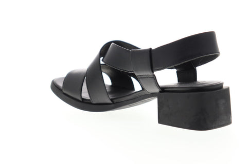 Camper Kobo K200328-003 Womens Black Leather Strap Flip-Flops Sandals Shoes