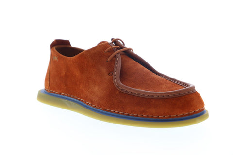 Camper Nixie K200347-004 Womens Brown Suede Lace Up Casual Lace Up Loafers Shoes