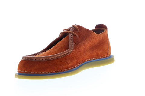 Camper Nixie K200347-004 Womens Brown Suede Lace Up Casual Lace Up Loafers Shoes