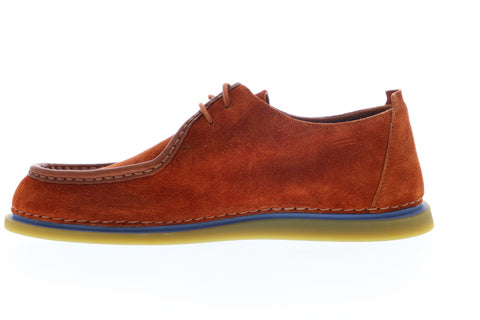 Camper Nixie K200347-004 Womens Brown Suede Lace Up Casual Lace Up Loafers Shoes