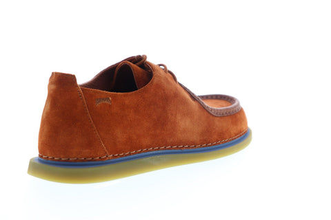 Camper Nixie K200347-004 Womens Brown Suede Lace Up Casual Lace Up Loafers Shoes