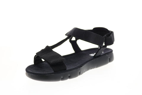 Camper Oruga Sandal K200356-007 Womens Black Canvas Strap Sandals Shoes