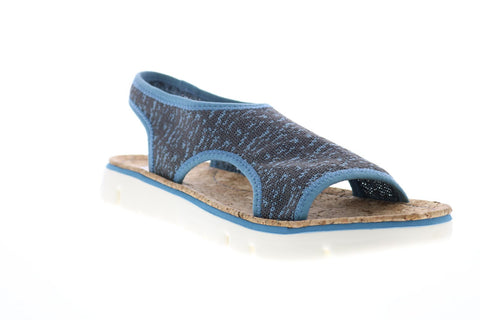 Camper Oruga Sandal K200360-003 Womens Gray Blue Canvas Slingback Sandals Shoes