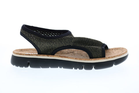 Camper Oruga K200360-006 Womens Green Canvas Slip On Slingback Sandals Shoes