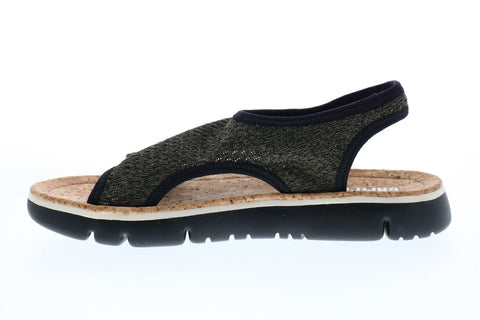 Camper Oruga K200360-006 Womens Green Canvas Slip On Slingback Sandals Shoes