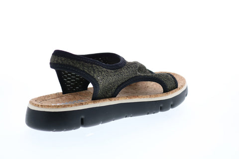 Camper Oruga K200360-006 Womens Green Canvas Slip On Slingback Sandals Shoes