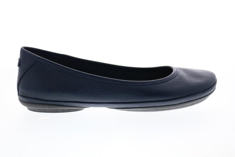 Camper Right Nina K200387-012 Womens Blue Leather Slip On Flats Ballet Shoes