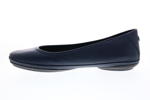 Camper Right Nina K200387-012 Womens Blue Leather Slip On Flats Ballet Shoes